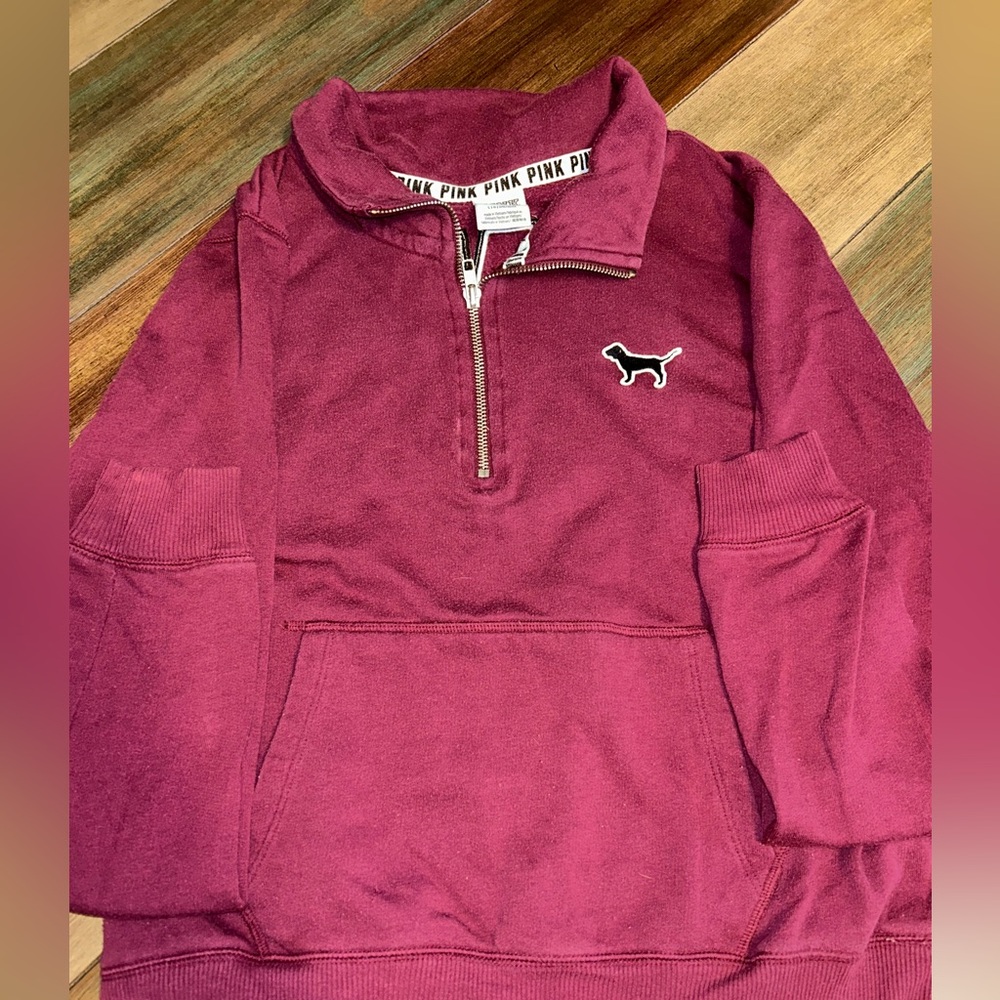 VS PINK Quarter-Zip Pullover